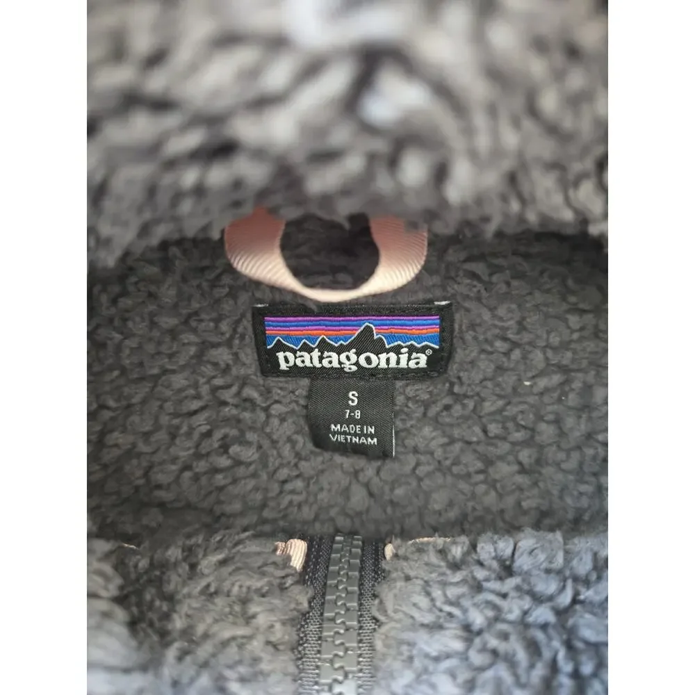Patagonia Youth Sherpa Fleece Pullover - Size Small 7-8 -Gray